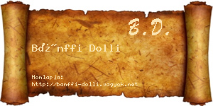Bánffi Dolli névjegykártya